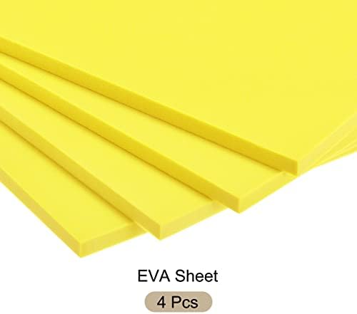 גיליונות קצף של Rebower Eva, [לפרויקטים של אומנויות ומלאכה] - 10x10 אינץ '5 ממ עובי / צהוב / 4 יח'